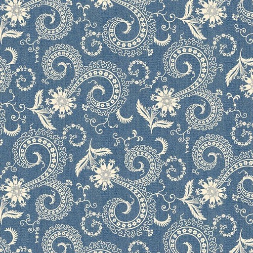 [MB-R651595D-DENIM] Bandana Bliss Swirls Denim from Marcus Fabrics