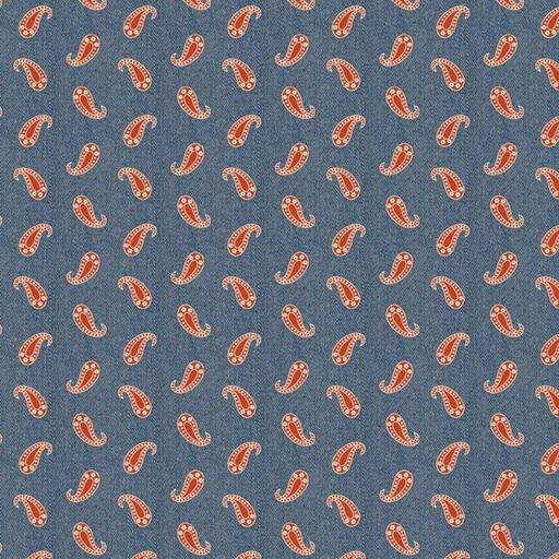 [MB-R651596D-DENIM] Bandana Bliss Paisley Denim from Marcus Fabrics