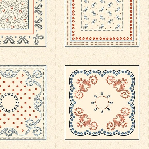 [MB-R651601D-CREAM] Bandana Bliss Squares Cream from Marcus Fabrics