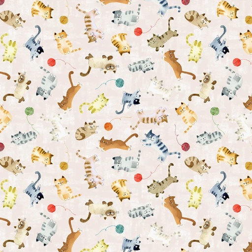 [WF-55001-3] Cats Around Town Playful Companions Ivory from Windham Fabrics