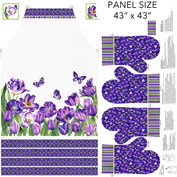 [NOR-C28492-10] Tulip Garden Apron Panel from Northcott Fabrics