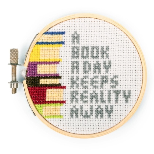 [GG-271] A Book a Day Mini Cross Stitch Kit from Kikkerland