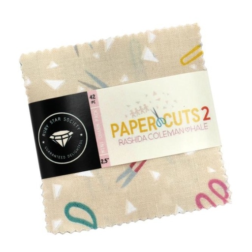 [MOD-RS1107-MC] Paper Cuts 2 Mini Charm Pack by Rashida Coleman Hale for Ruby Star