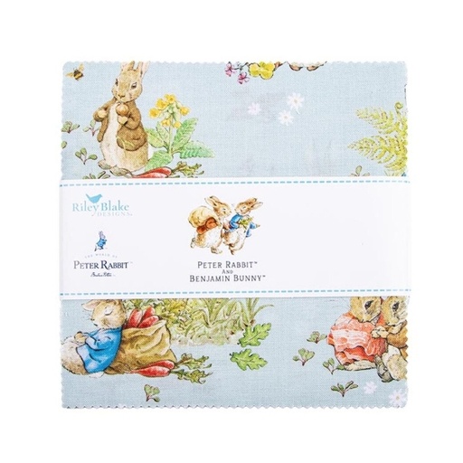 [RB-517250-42] Peter Rabbit and Benjamin Bunny 5" Stacker from Riley Blake Designs
