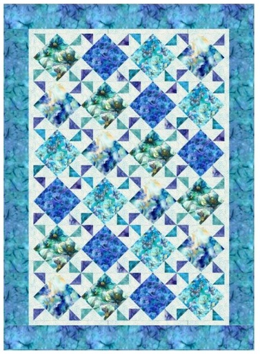 [PP-FloralPinwh] Floral Pinwheels Quilt Kit by Hoffman