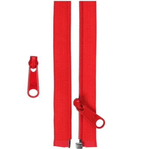 [BAN-ZIP50-260] Separating Zipper and Extra Slide in Atom Red from ByAnnie