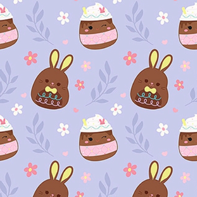 [NOR-SQ1013-80] Springtime Squishmallow Chocolate Lilac from Northcott Fabrics