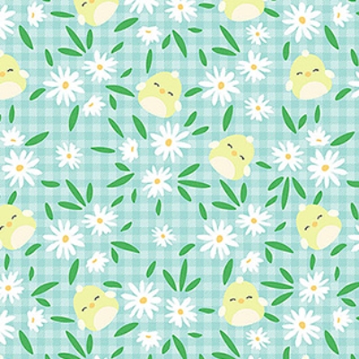 [NOR-SQ1017-61] Springtime Squishmallow Chicks Teal from Northcott Fabrics