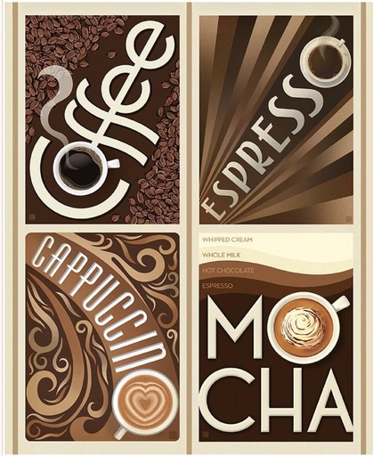 [RB-PD17136-PNL] Coffee Time Coffee Panel by Anderson Design Group for Riley Blake Designs