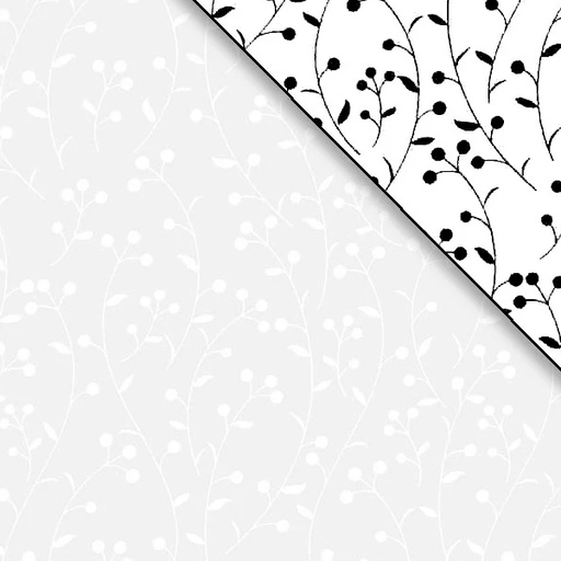 [PB-RAM80732-W] Ramblings 8 Berries White on White from P&B Textiles