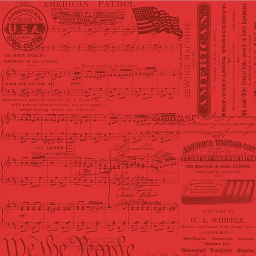 [RB-C17345-RED] Sew America Patriotic Text Red from Riley Blake