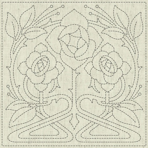 [QH-KF2021-21] Sashiko Cloth Panel Passion by Ky Fujita for QH Textiles