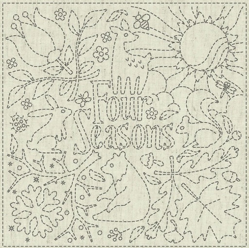 [QH-KF2021-24] Sashiko Cloth Panel Four Seasons by Ky Fujita for QH Textiles