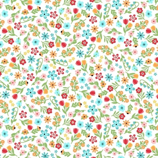 [MAY-11074-Z] Sippin' On Sunshine Packed Ditsy Multi by Kimberbell for Maywood Studio