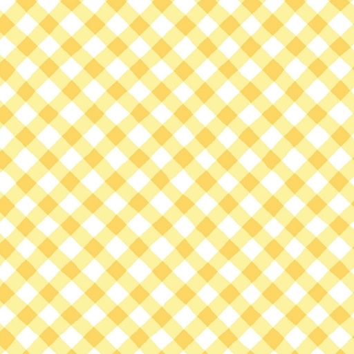 [MAY-11078-S] Sippin' On Sunshine Bias Gingham Yellow by Kimberbell for Maywood Studio