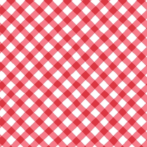 [MAY-11078-R] Sippin' On Sunshine Bias Gingham Red by Kimberbell for Maywood Studio