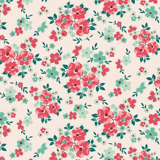 [RB-C17388-LATTE] Berry & Sage Floral Latte by Lori Holt for Riley Blake
