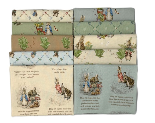 [PP-PeterBenFQB] Peter Rabbit & Benjamin Bunny Fat Quarter Bundle