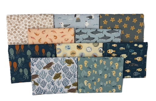 [PP-BeyondSFQB] Beyond the Sea Fat Quarter Bundle by Dear Stella