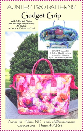 [AT-658] Gadget Grip Bag Pattern by Carol McLeod for Aunties Two
