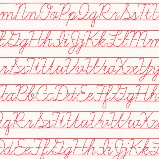 [RB-C6388-RED] Backgrounds Penmanship Red by Lori Holt for Riley Blake