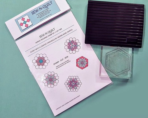 [STH-125] Sew-N-Quilt Acrylic Hexi Basic Stamp Set