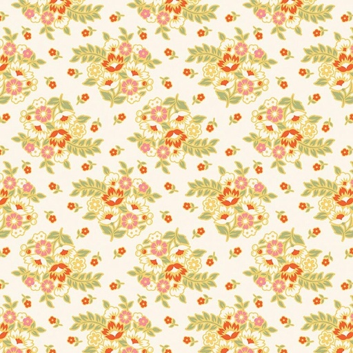 [RB-C17421-CREAM] Peach Cobbler Posy Cream from Riley Blake