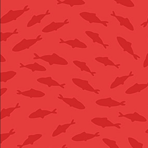[NOR-28860-24] Shark Attack Fish Blender Red Tonal from Northcott