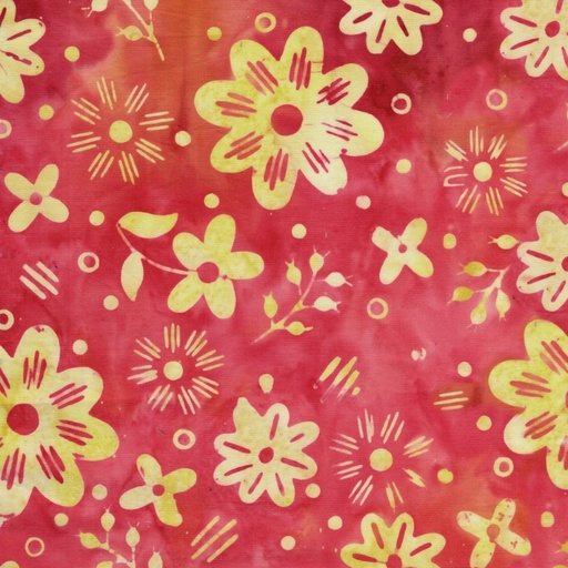 [LUM-42250-1810] Spring Fling Batik Garden Multi Pink Orange Sunset from Lumin Fabrics