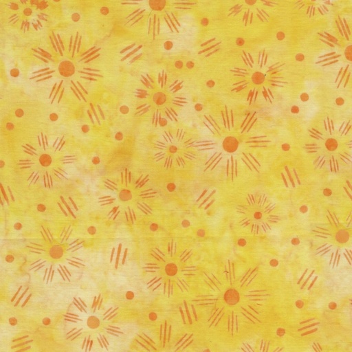 [LUM-42250-2240] Spring Fling Batik Flower Dot Dash Yellow Cornmeal from Lumin Fabrics