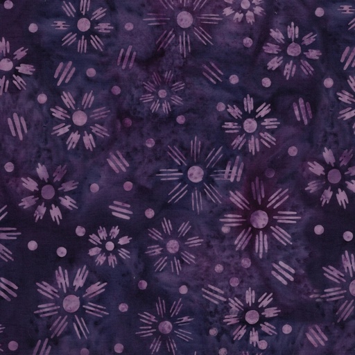 [LUM-42250-2465] Spring Fling Batik Flower Dot Dash Purple Regal from Lumin Fabrics