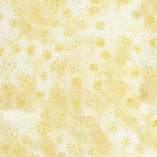 [LUM-42250-5200] Spring Fling Batik Scattered Flowers Yellow Oatmeal from Lumin Fabrics