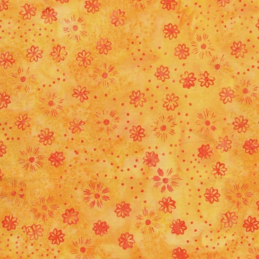 [LUM-42250-5247] Spring Fling Batik Scattered Flowers Orange Daffodil from Lumin Fabrics