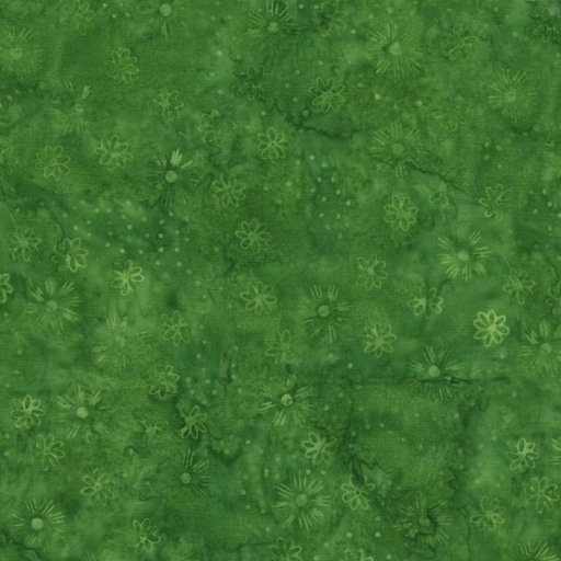 [LUM-42250-5633] Spring Fling Batik Scattered Flowers Green Apple from Lumin Fabrics