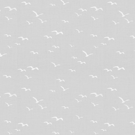 [LUM-W145-007705] Take Me to The Sea Seagulls Gray by PDR Studios for Lumin Fabrics