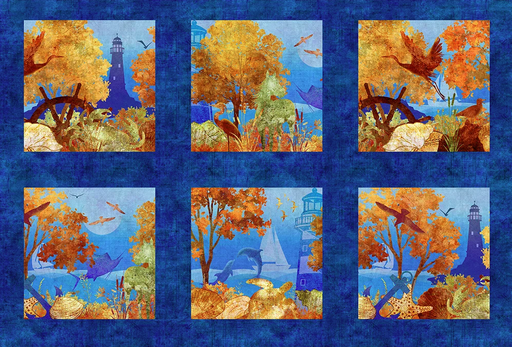 [ITB-2BR-1] All Blue Ridge Shop Hop 2026 Ocean Panel from In the Beginning Fabrics