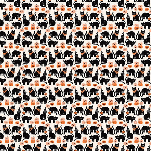 [NOR-91256G-99] Sweet Treats Cats Black Glow in the Dark from Northcott