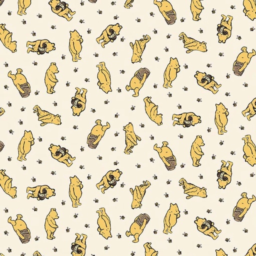 [RB-F17503-CREAM] Flannel Winnie the Pooh Toss Cream from Riley Blake