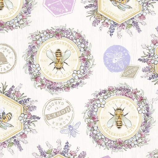 [LUM-W115-003-024] Sweet Honey Bee Medallions Multi from Lumin Fabrics