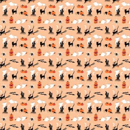 [NOR-91260G-56] Sweet Treats Castles Orange Glow in the Dark from Northcott