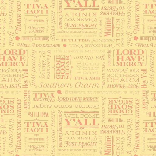 [RB-C17443-YELLOW] Southern Charm Text Yellow from Riley Blake