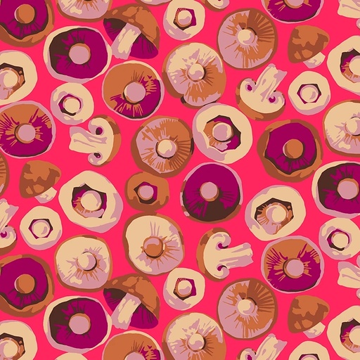 [FS-PWMN075-PINK] Forage Button Mushroom Pink from Free Spirit Fabrics