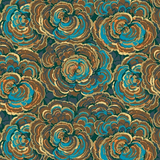 [FS-PWMN078-DARKBLUE] Forage Turkey Tail Dark Blue from Free Spirit Fabrics
