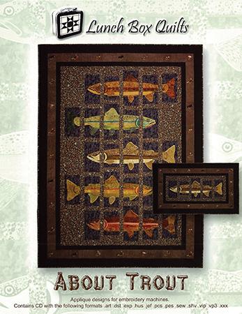 [LBQ-93-4333] About Trout Pattern Machine Embroidery Pattern From Lunch Box Quilts