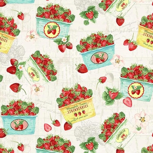 [HG-2265-86] Berry Besties Strawberry Basket Multi from Henry Glass