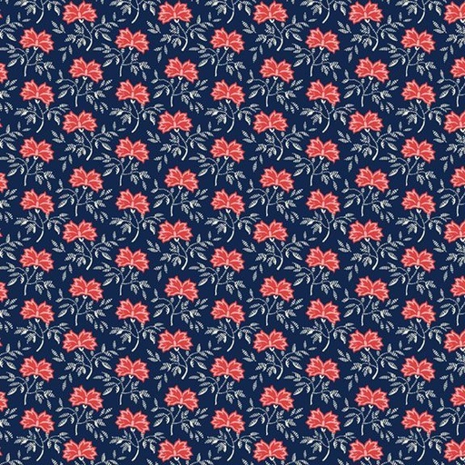 [MF-R801672D-NA] Sanibel Island Flower Navy from Marcus Fabrics