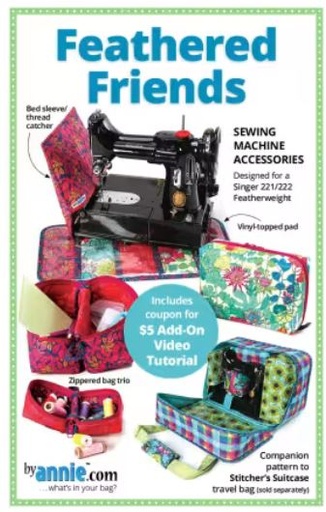 [PBA-320] Feathered Friends Zippered Bags Pattern by Annie