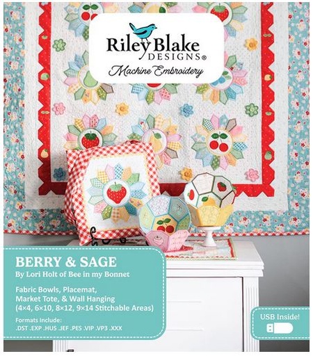 [ME-018BS25R4] Berry & Sage Machine Embroidery Designs by Lori Holt