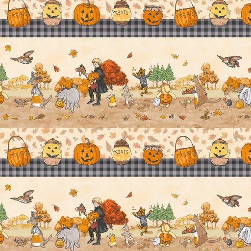 [SEF-9140-44] Haunted Acre Wood Trick or Treat Yellow Stripe from Studio E