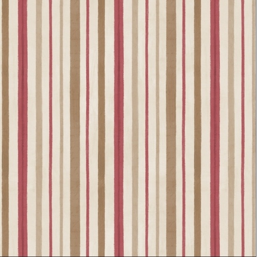 [LUM-W135-008-063] Coffee and Co Red and Cream Stripes from Lumin Fabrics